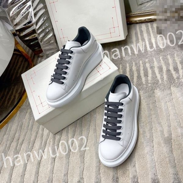 

new casual sneakers men women shoes genuine designer shoes leather trainer fashion sports platform, Black