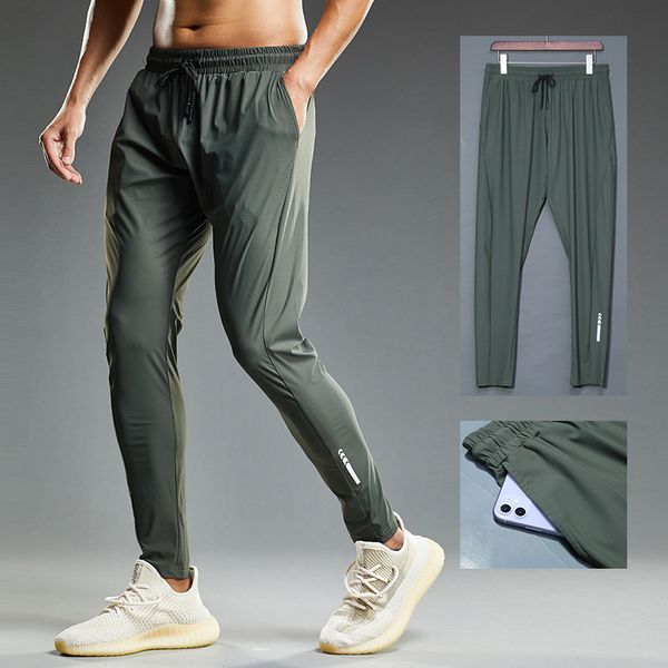 

men's pants summer elastic men running sport pants jogging sweatpants casual outdoor training gym fitness trousers 230411, Black