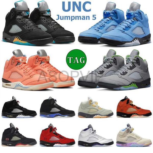 

jumpman 5 men basketball shoes unc university racer blue crimson bliss green bean raging bull dark concord white stealth mens trainers sport