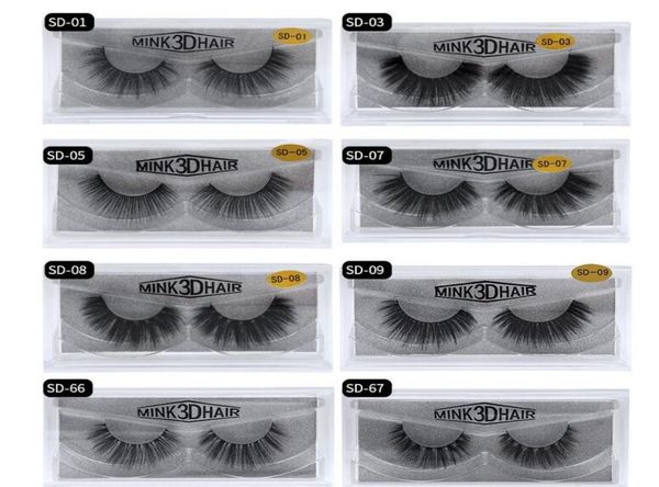 

stock mink eyelashes 20 styles selling 1pairlot 100 real siberian 3d full strip false eyelash long individual eyelashes lashes e4630295