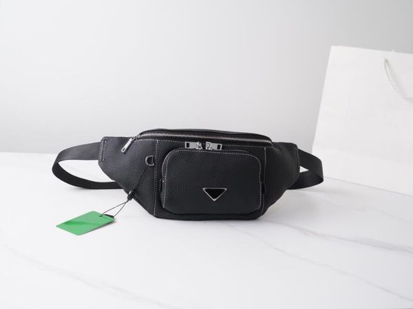 

luxury designer packs bum bag women men triangle bumbags fashion body shoulder genuine leather waist bags temperament p bum cross fanny pack