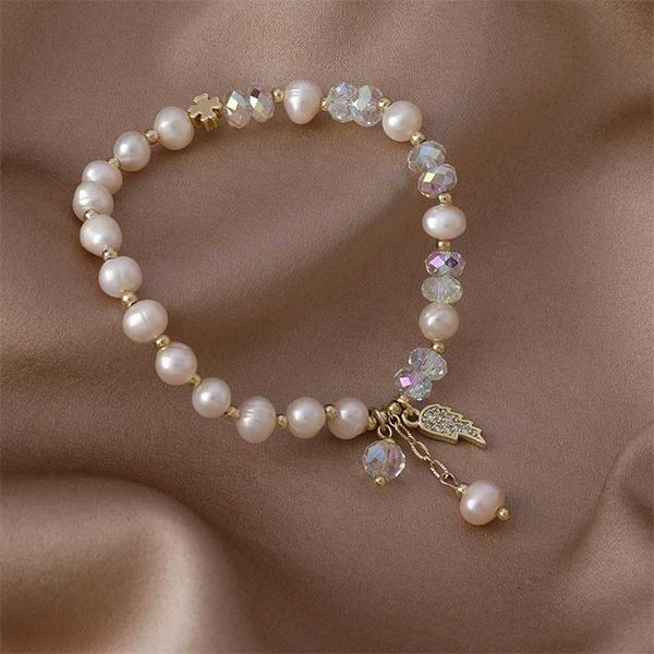 

fashion designer jewelry tanshui pearl bracelet women's exquisite crystal, Silver