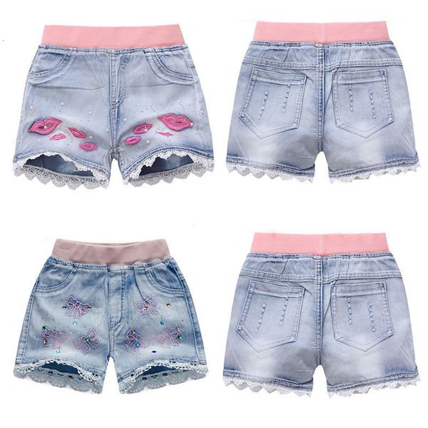 

shorts girls denim teenagers summer lace short pants kids beach clothes children s for teenage 230411, Black