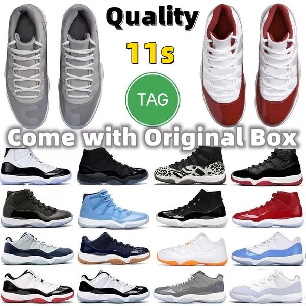 

11 jumpman 11s basketball shoes for men sneakers for women cool grey pure violet high citrus university legend blue white bred concord 45 sp, Black