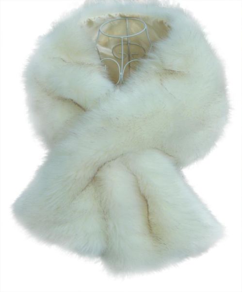 

new faux fox fur bridal shawl fur stick wraps marriage shrug coat bride winter wedding party boleros jacket cloak burgundy black w9007834, White