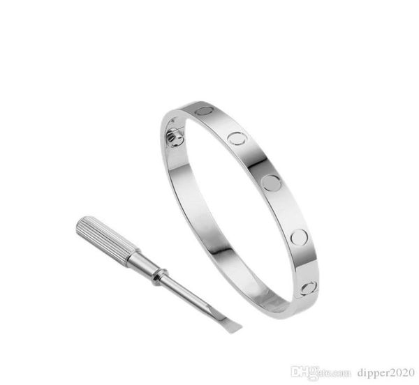 

love screw bracelet 2021 designer bracelets luxury jewelry women bangle classic 50 titanium steel alloy goldplated craft never f3598033, Black