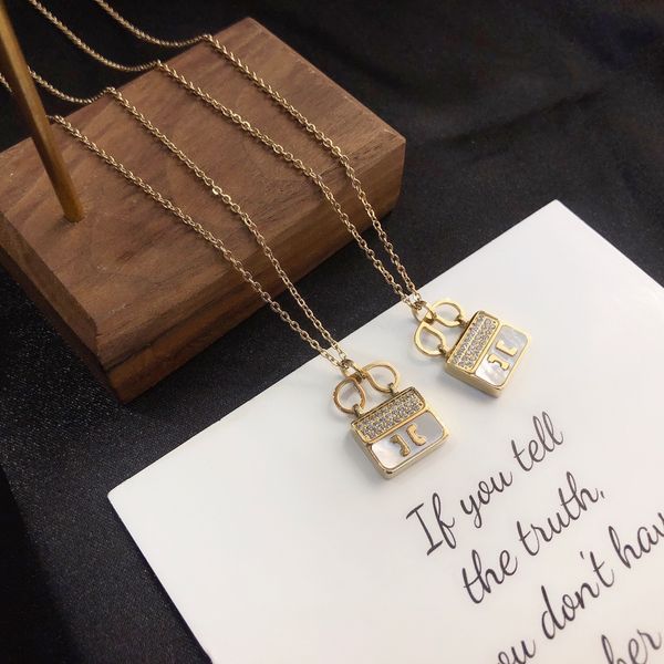 

luxury designer necklaces for women diamond pendant shell chains asymmetric chain popular brand chains necklace fashion gold plated long cha, Silver