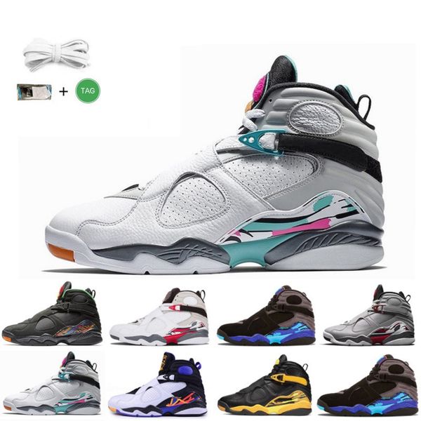 

jumpman 8 8s mens basketball shoes 3m reflective three peat south beach raid paprika countdown pack aqua taxi men trainers sports sneakers