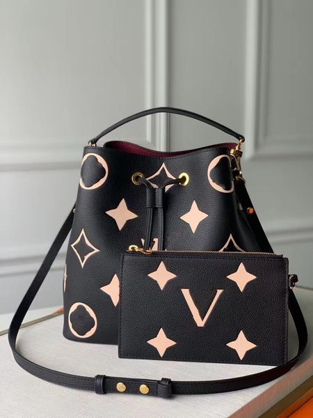 

7a fashion designer bags womens genuine leather shoulder bags embossing totes handbag purse crossbody bag bucket bag handbags tote bag walle