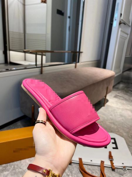 

women's chunky high heel sandals slippers luxury designer leather summer classic slides fashion beach jelly slipper for women shoes 051, Black