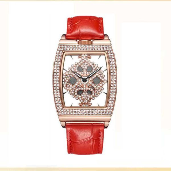 

2023 factory wholesale goddess watch women's all sky star new light luxury small crowd women's watch belt square waterproof glea, Slivery;golden