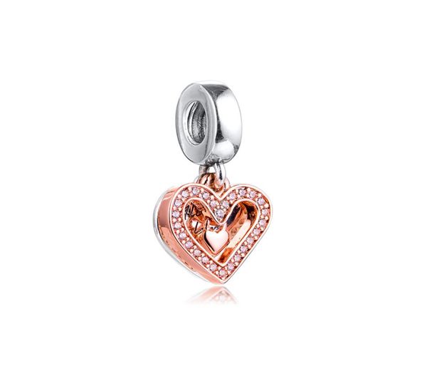 

silver beads sparkling hand heart dangle charm sterlingsilverjewelry bead fits pandora bracelets diy woman original 925 char3327333, Black