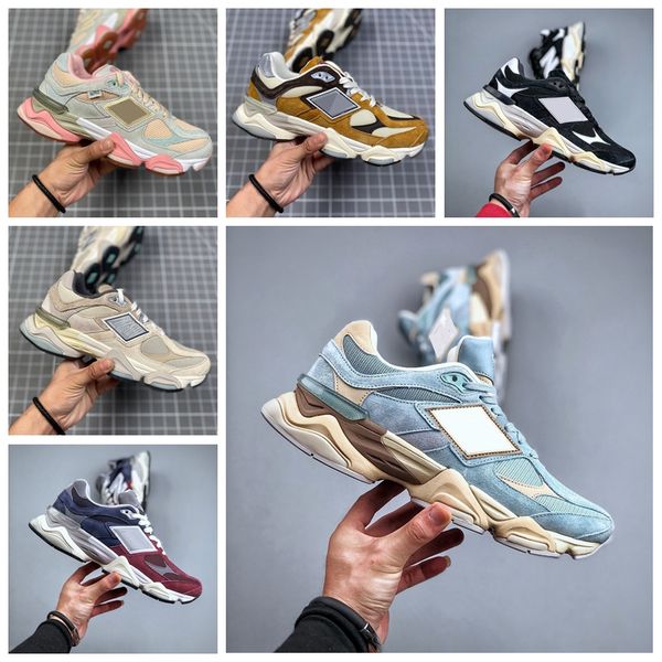 

9060 joe freshgoods men women running shoes suede 1906r designer penny cookie pink baby shower blue sea salt outdoor trail sneakers size 36-, Black