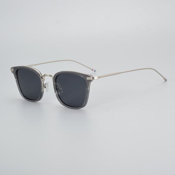 

sunglasses thom brand square polarized for men alloy acetate vintage sunglass women sun glasses eyewear shade, White;black