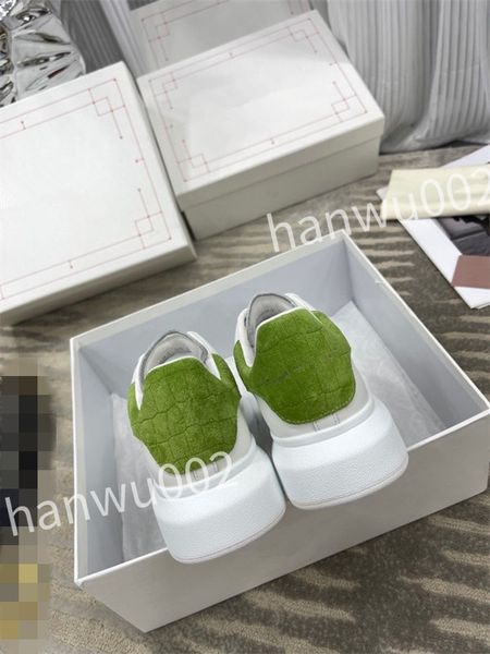 

2023 luxury tread slick height increasing sneaker designers shoes leather white rubber lace-up trainers sneakers, Black