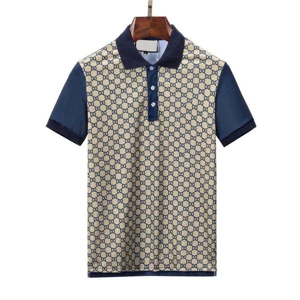 

2023 stripe polo shirt t shirts snake polos bee floral embroidery mens high street fashion horse polo full letters t-shirt, White;black