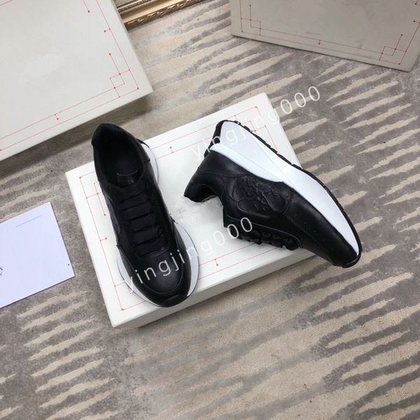 

mens designer platform casual shoes low studed designers shoe mens women sneakers trainers casual shoes, Black
