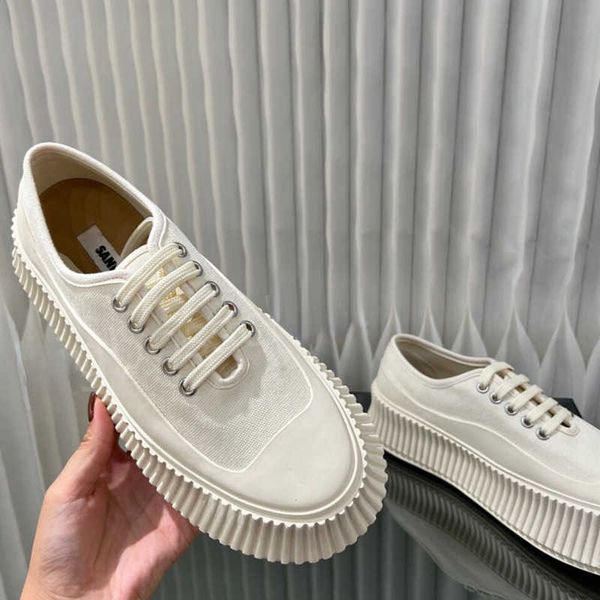 

2023 new canvas shoes women's casual shoes jil sandi designer models quality thick bottom low-lace-up high street black white comfortab