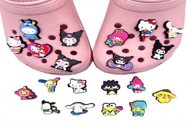 

anime charms whole childhood memories cats kitten melody kuromi funny gift cartoon croc charms shoe accessories pvc decoration8172240, Blue