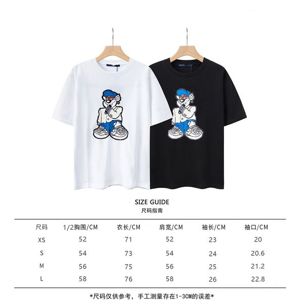 

fashion t shirt men designer mens t shirt womens letter print short sleeve round neck cotton tees polo size xs-.sc03, White;black