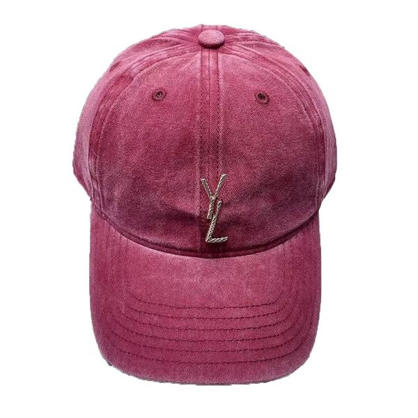 

designer baseball cap luxury hat metal letters women hat solid color water wash zha dye cowboy hat spring and summer new casquette fashion s, Blue;gray