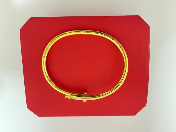

classic bangles gold silver nail bracelet titanium steel cuff bangle nlay diamond bracelets womens mens love jewelry gift 20 color size17#19, Black