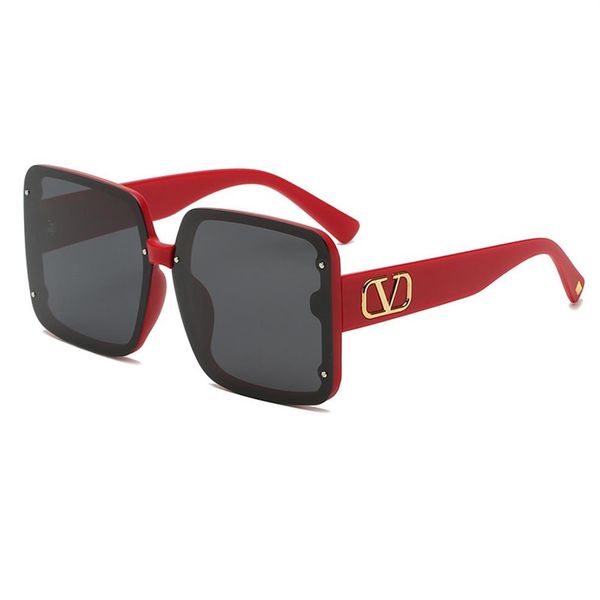

luxury designer women mens sunglasses v-letter resin lens full frame sun glass for men anti uv400 ombre color jc565232i, White;black