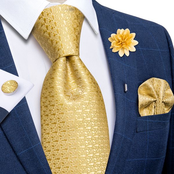 

neck ties luxury yellow solid silk ties for men handkerchief cufflinks brooch pin wedding accessories men gift wholesale 230411, Blue;purple