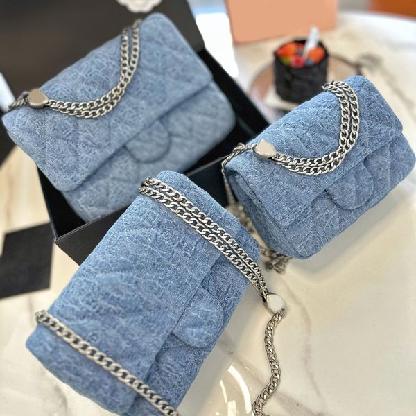 

denim bag golden ball bags 2023 luxury high designer brands fashion shoulder handbags women phone chains bag clutch wallet cross body totes