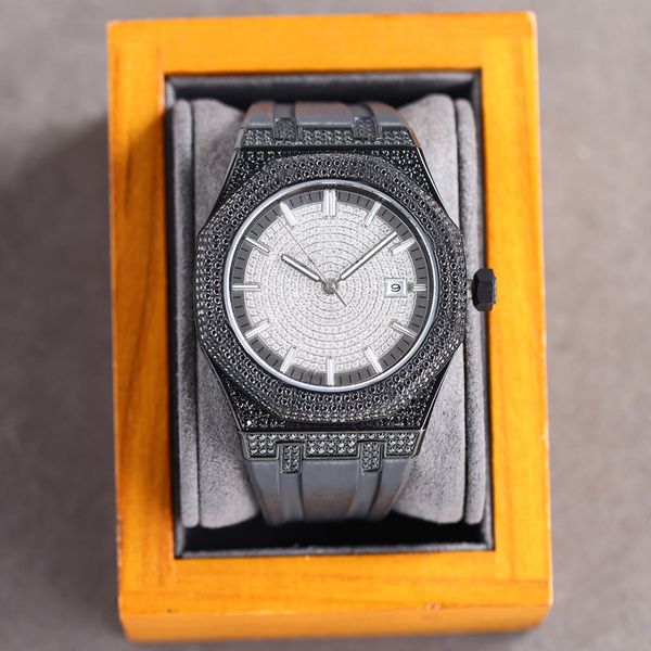 

handmade diamond watch mens automatic mechanical watches 40mm sapphire women designer wristwatch montre de luxe, Slivery;brown