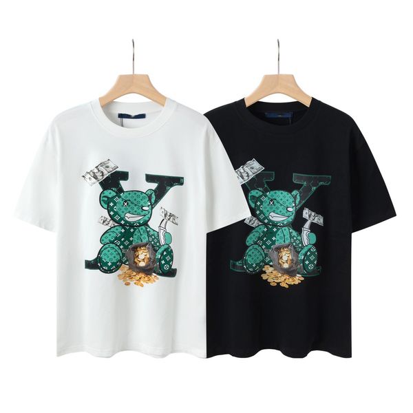 

fashion t shirt men women designers t-shirts tees apparel man s casual chest letter shirt luxurys clothing street shorts sleeve clothes &v, White;black