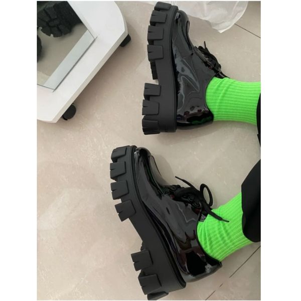 

high-end quality leather casual women's shoes lace-up increase platform platform loafers all match comfortable luxury design women&#039
