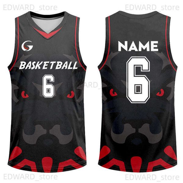 

diy tees polos custom mens bsketball shirts polyester mesh retro basketball jersey teams college basketball wear shirts t230411, Black