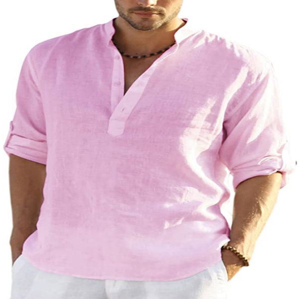 

men designer shirts summer long sleeve casual shirts linen men's shirt mens dress shirt purple fashion big size 5xl hemp blended casual, White;black