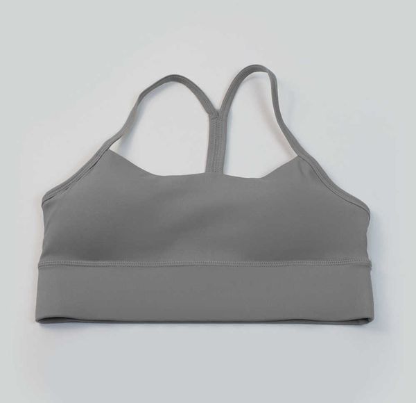 

lu - align yoga outfits women running crop gym clothing for fitness impact woman sport bra without bones girls wear, Gray