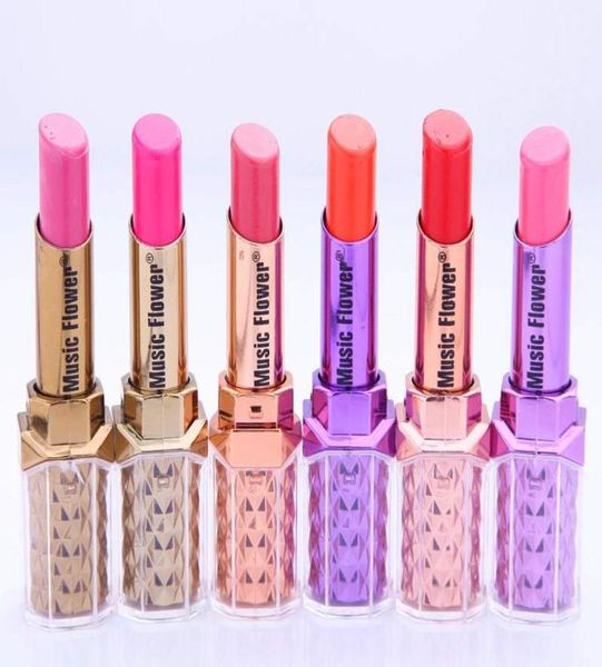 

24pcslot 12 colors music flower moisturizing nude pink orange lipstick long lasting lip gloss waterproof matte lipstick maquiagem5281620