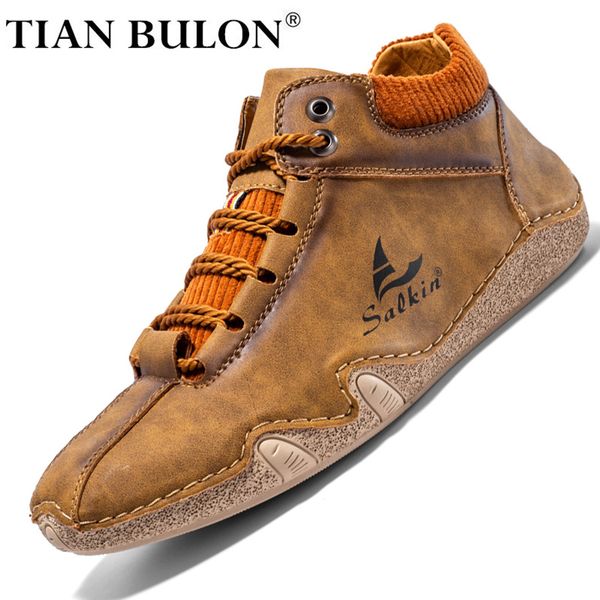 

fashion men casual boots split leather mens ankle boots lightweight western boots cowboy boots outdoor men sneakers botas hombre, Red;white