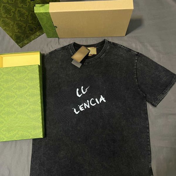 

luxury co branded short sleeve tshirt old craft wash pullover tee designer t shirt men women summer sweatshirt oversize top, White;black