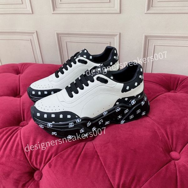 

designer fashion casual shoes sneaker fashion women shoe platform trainers strawberry mouse wave mouth print, Black