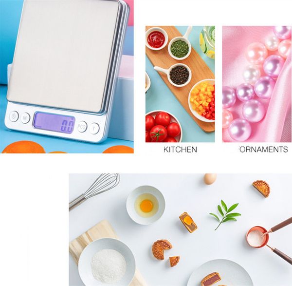 

electronic digital scale kitchen scales jewelry weigh scale balance gram lcd display scale with retail box 500g/0.01g 3kg/0.1g dropshipping