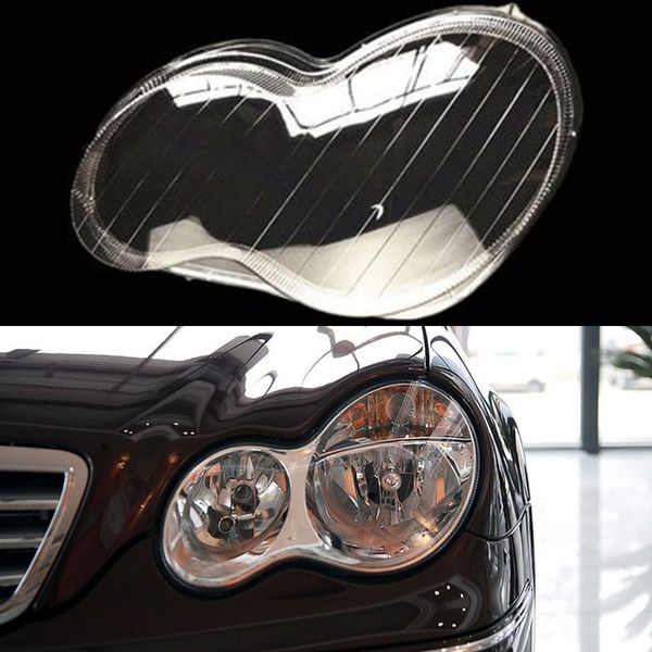 

car replacement headlight shell front lens glass headlamp light cover for mercedes-benz w203 c180 c200 c230 c260 c280 2004-2006