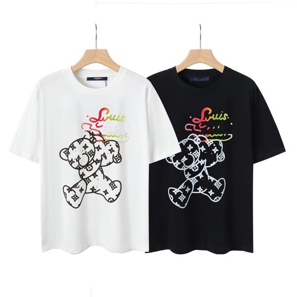 

fashion t shirt men women designers t-shirts tees apparel man s casual chest letter shirt luxurys clothing street shorts sleeve clothes &v, White;black