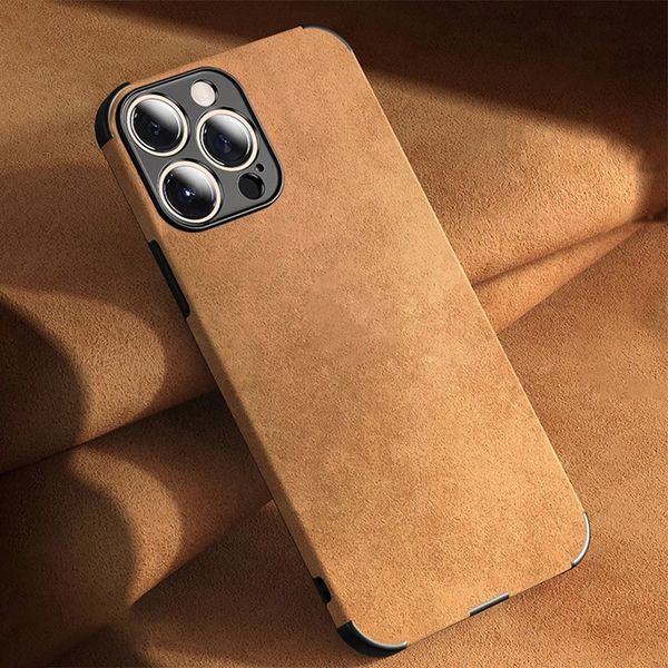 

luxury lambskin pu leather case for iphone 13 12 11 14 pro max mini xr xs x 8 7 plus se soft silicon shockproof phone cover