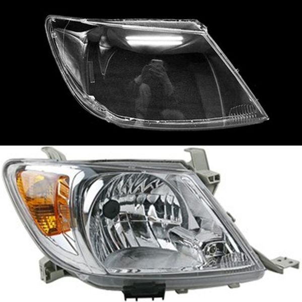 

car front headlight cover auto headlamp lampshade lampcover head lamp light glass lens shell for toyota hilux vigo 2005~2008