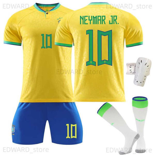 

men's tracksuits brazil jersey no. 10 neymar 20 vinicius 9 charleson 18 gersus suit football kit t230411, Gray