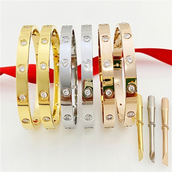 

love bracelet men bracelets bangles for women gold bracelet silver rose titanium steel bangle jewelry designer thanksgiving valentines day g, Black