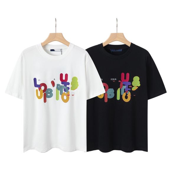 

fashion t shirt men women designers t-shirts tees apparel man s casual chest letter shirt luxurys clothing street shorts sleeve clothes &v, White;black