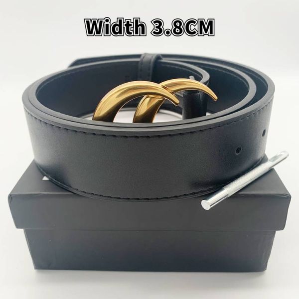

designer belt luxury womens mens belts fashion classical bronze big smooth buckle real leather strap 2.0cm 3.0cm 3.4cm 3.8cm black color wit, Black;brown