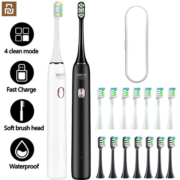 

SOOCAS X3U Youpin Sonic Electric Kid Adult Ultrasonic Automatic Toothbrush USB Rechargeable IPX7 230411