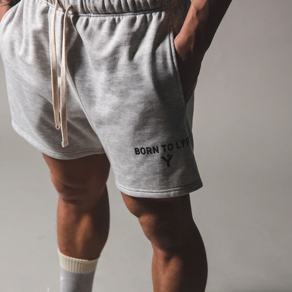 

men s shorts fitness summer sports leisure cotton s running training pants 230411, White;black